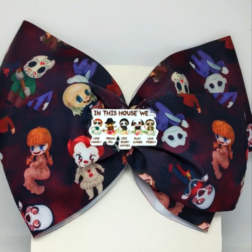 Horror hair bow